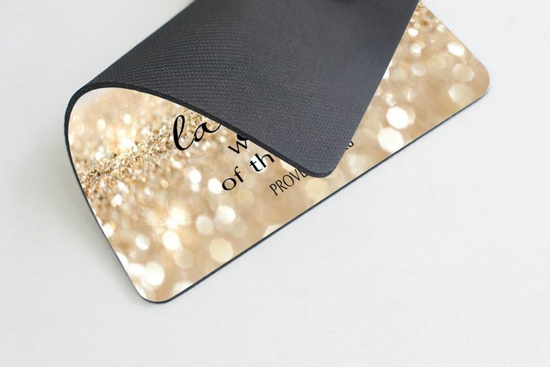 Smooffly Gaming Mouse Pad Custom,Proverbs 31:25,Bible Verse Gold Sparkles Glitter Pattern Personality Desings Gaming Mouse Pad - Image 4
